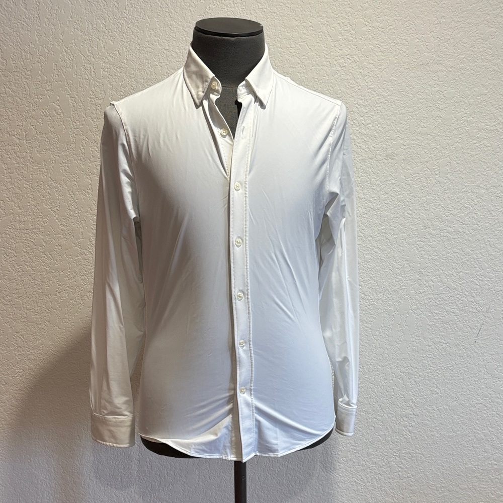RHONE Men's Classic White Button Down Shirt